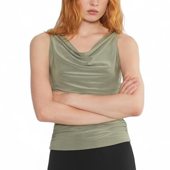 Aritzia Green Cowl Neck Y2K Top - Picture 5 of 10